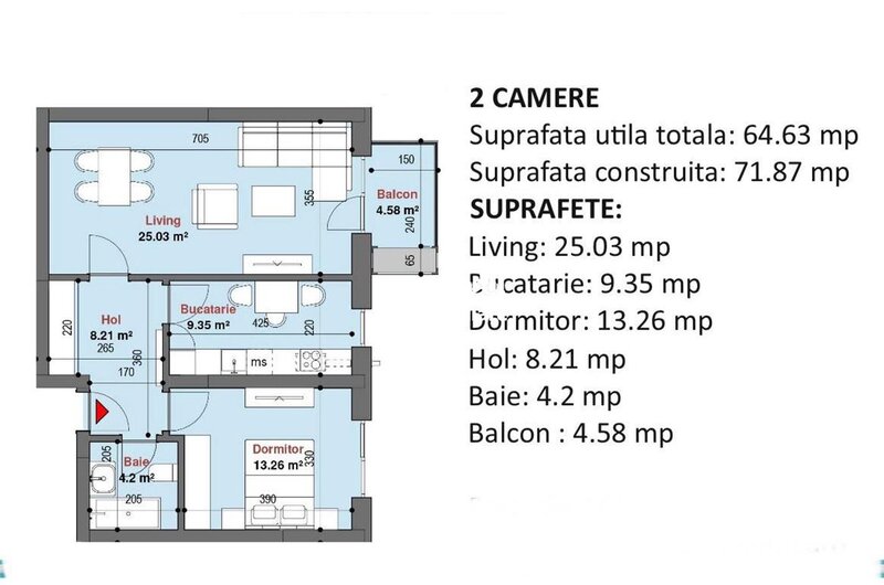 Plaza Residence, apartament 2 camere